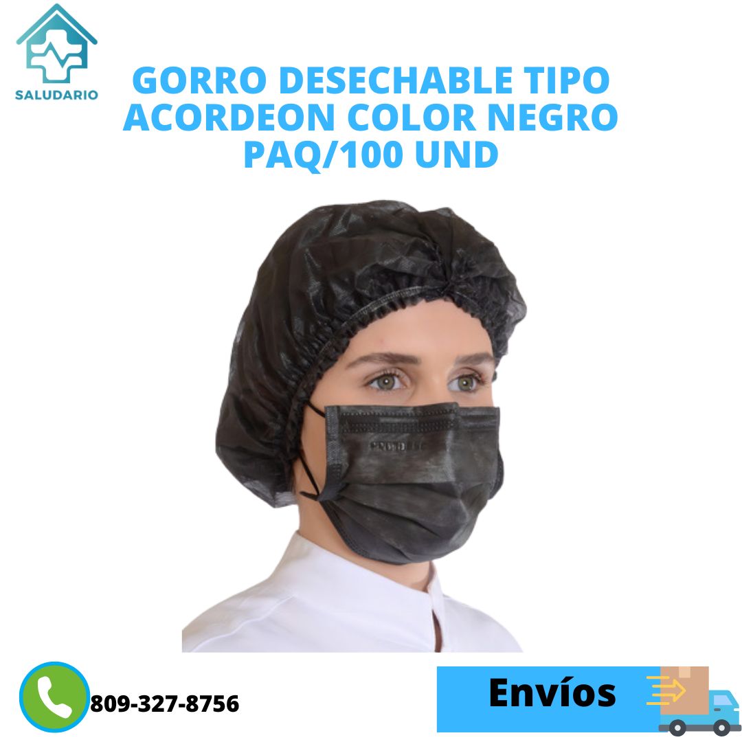 Gorro Tipo Acordeon Negro