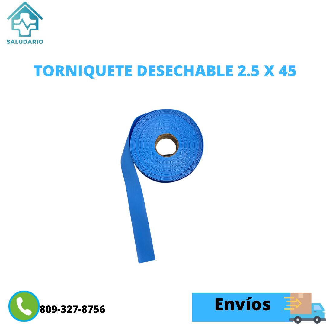 Torniquete desechable 2.5 x 45